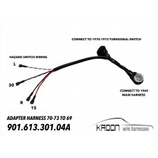 Adapter harness for turn signal switch 70-73  to 1969 art.no:901.613.301.04A