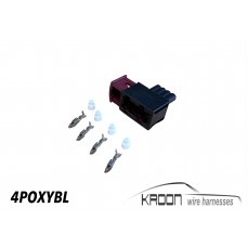 Connector set 4 pole black for oxygen sensors 993 DME art.no: 4POXYBL