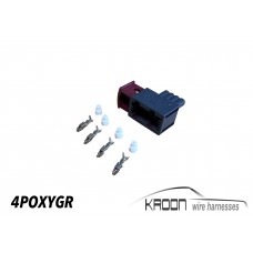 Connector set 4 pole grey for oxygen sensors 993 DME art.no: 4POXYGR
