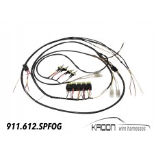Wire harness for 4 x front foglights and 4 x front spotlights Porsche 911  (1974-1989) art.no 911.612.SPFOG