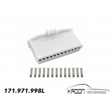 Connector set 12 pole female instrument cluster for Porsche 928 1977 - 1981 art.no: 171.971.998.L Connector set 12 pole female instrument cluster for Porsche 928 1977 - 1981 art.no: 171.971.998.L