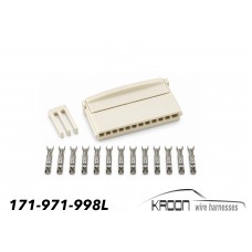 Connector set 12 pole female instrument cluster for Porsche 928 1977 - 1981 art.no: 171.971.998.L Connector set 12 pole female instrument cluster for Porsche 928 1977 - 1981 art.no: 171.971.998.L