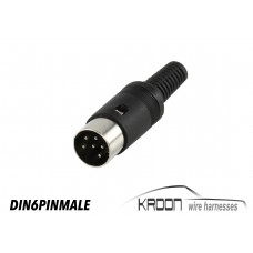 Connector DIN Male  (6 pole) art.no DIN6PINMALE