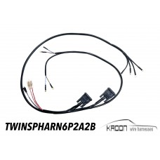 Twinspark harness for 2 x 6 pole CDI box art.no TWINSPHARN6P2A2B