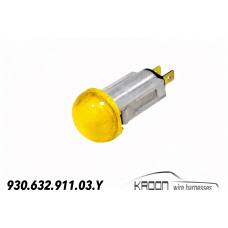 RSR Dashboard bulbholder BA9 YELLOW art.no: 930.632.911.03.Y