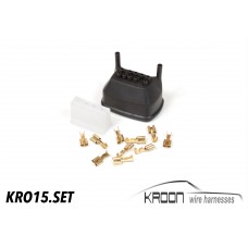 8 pole CDI connector + rubber boot & terminals art.no KRO15.SET