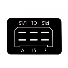 Decal for 6 pole CDI/HKZ ignition box art.no CDIBOXDECAL6POLE