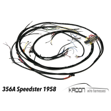 Complete wire harness set for Porsche 356A Speedster 1958 LHD art.no 356A.58.SPEEDSTER.LHD.SET