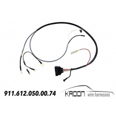 Wire harness for 3 Pole Bosch CDI/HKZ box with connector & boot. Porsche 911 1974 (only)  art.no: 911.612.050.00.74