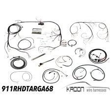 Complete harness set for right hand drive 911 1968 TARGA art.no 911.RHD.TARGA.68