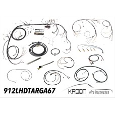 Complete harness set for left hand drive 912 1967 TARGA  art.no 912.LHD.TARGA.67