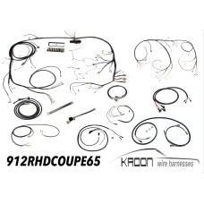 Complete harness set for right hand drive 912 1965 Coupe  art.no 912.RHD.COUPE.65