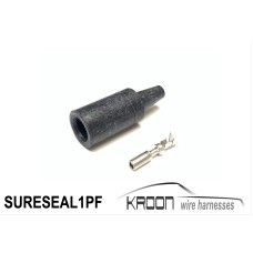 Single pole sure seal connector set (SURESEAL1PF)  rubber boot & female terminal art.no SURESEAL1PF