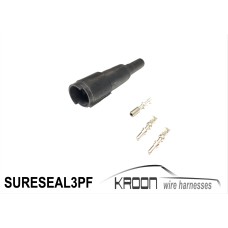 3 pole sure seal connector set (SURESEAL3PF)  rubber boot & female and male terminals