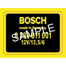 Bosch RPM Transducer decal for 911 1971-1973 art.no BOSCHRPMBLACK